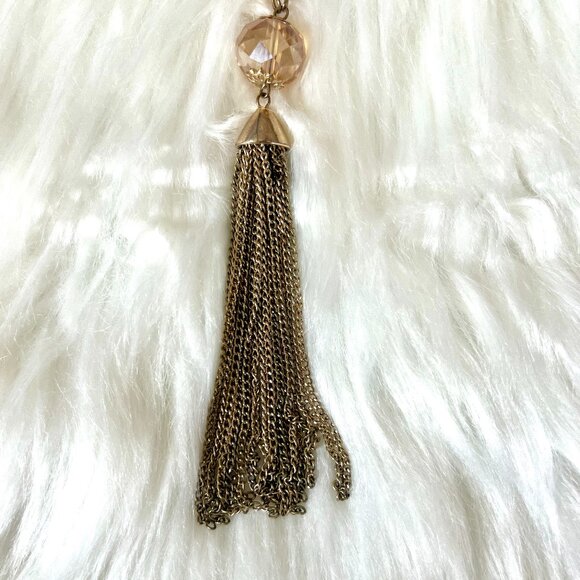 The Limited Peach Tone Tassel Necklace - Picture 2 of 3